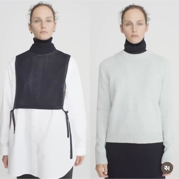 COS Navy Turtleneck sweater OS One Size - Picture 1 of 12